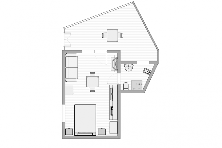 Viale Europa Einzimmerwohnung 